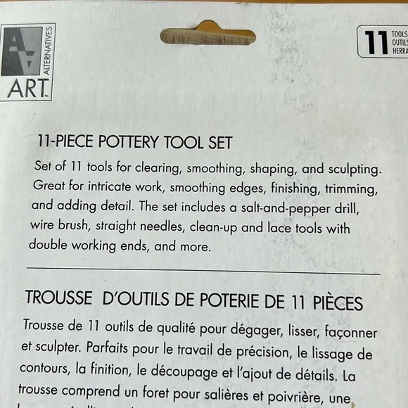 Sculpting Tools Pottery Tool Set 11 Pieces New Sealed Package Two Sided 22 Tools - Picture 5 of 11